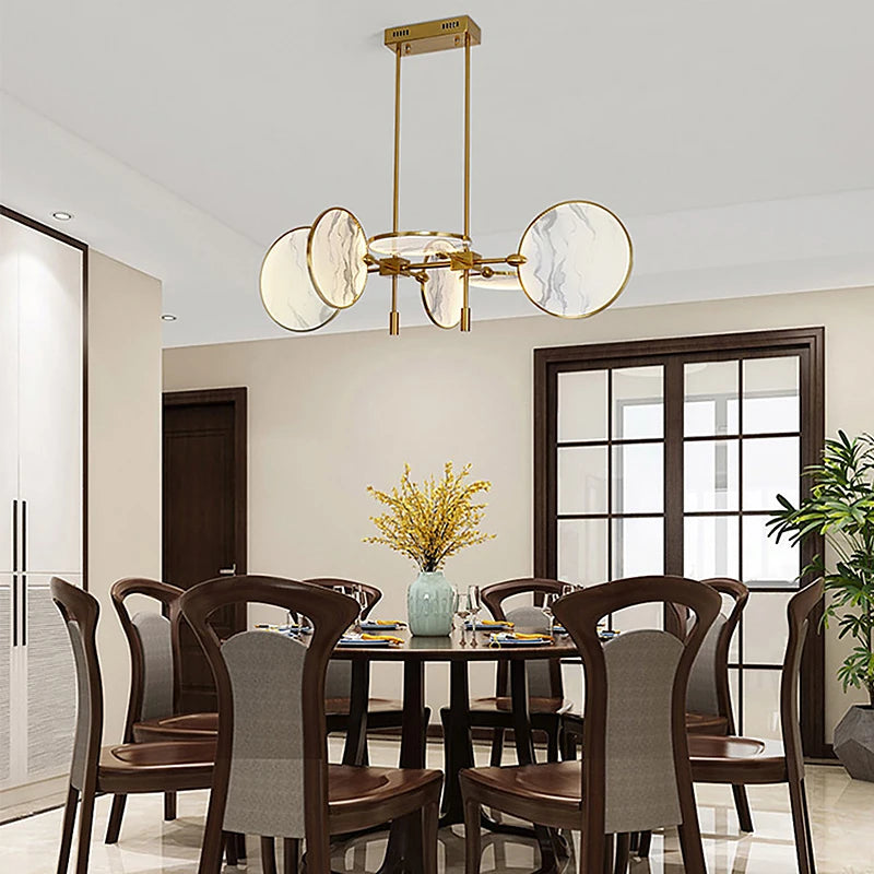 New classic metal Led Gold Black Iron Glass Chandelier,Home Decor lighting hanging Kitchen Bedroom Suspension Lustre  pendant