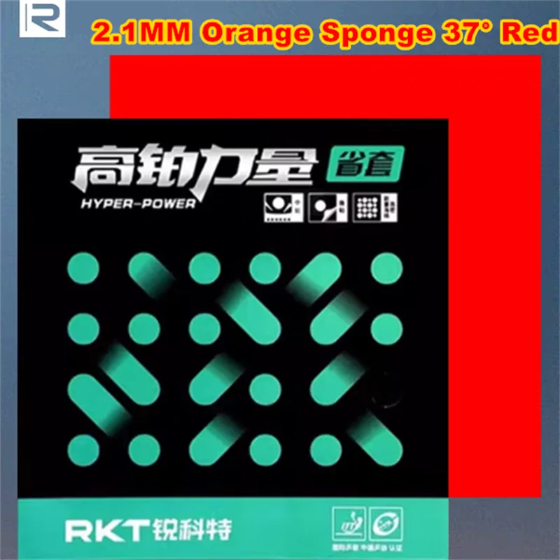 RKT Hyper-Power Table Tennis Rubber Sheet 2.1mm Pre-boosted Sponge Ping Pong Rubber for Provincial Team, Spoken by Chenqi