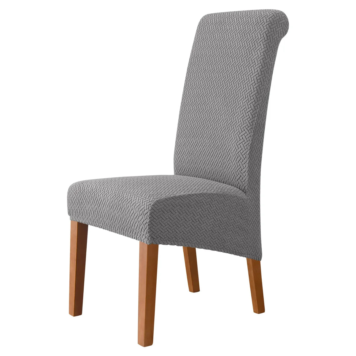 Jacquard Chair Cover Stretch XL Size Long Back Dining Chair Covers Seat Slipcovers For Wedding Dining Room Chairs For Kitchen