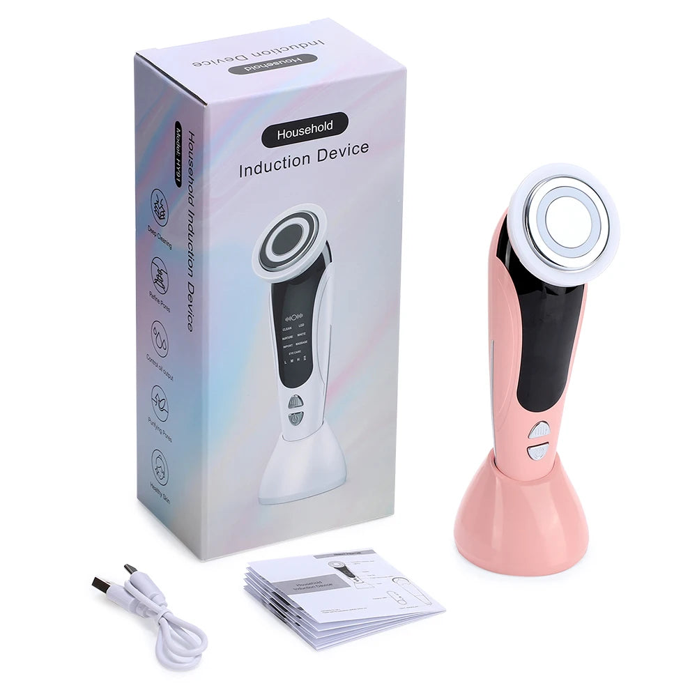 7 in 1 RF EMS Facial Massager Skin Care Tools Face Lift Multifunction Firm Device Skin Rejuvenation Wrinkle Removal Face Beauty