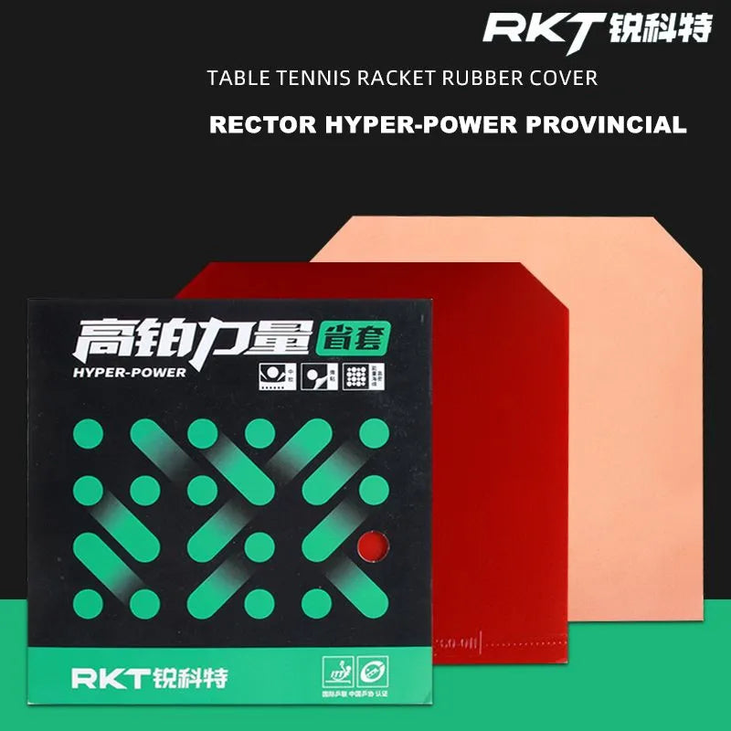 RKT Hyper-Power Table Tennis Rubber Sheet 2.1mm Pre-boosted Sponge Ping Pong Rubber for Provincial Team, Spoken by Chenqi