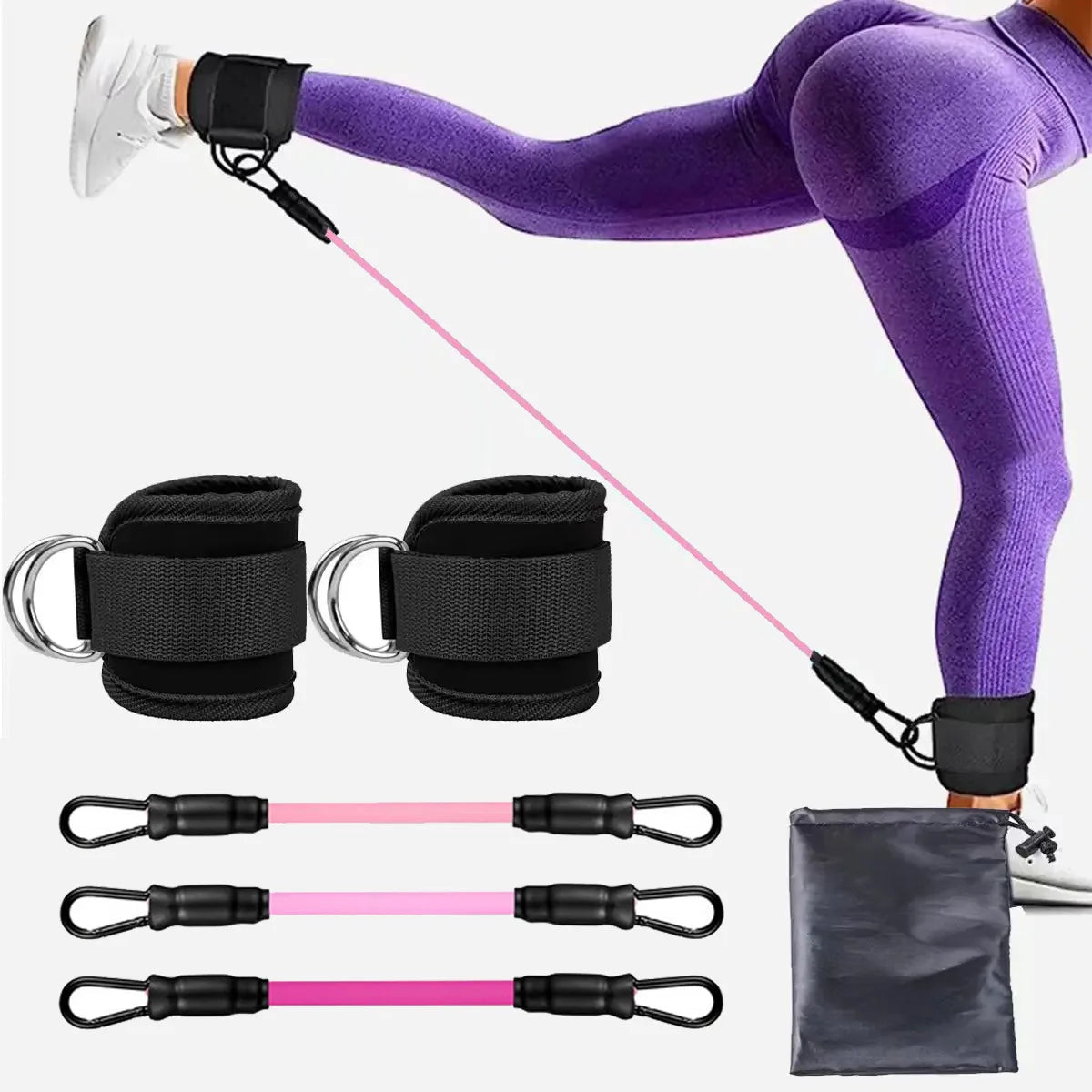 TPE Resistance Bands Ankle Straps Fitness Booty Band Squat Glute Workout Yoga Gym Equipment Guard Leg Strength Safety Extensions