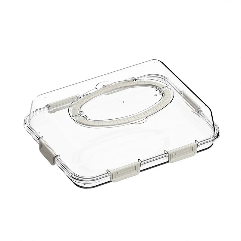 PET Transparent Storage Box Food Grade Cake Container Sealed Fruit Box Large Capacity Kitchen Outdoor Freshness Organizer