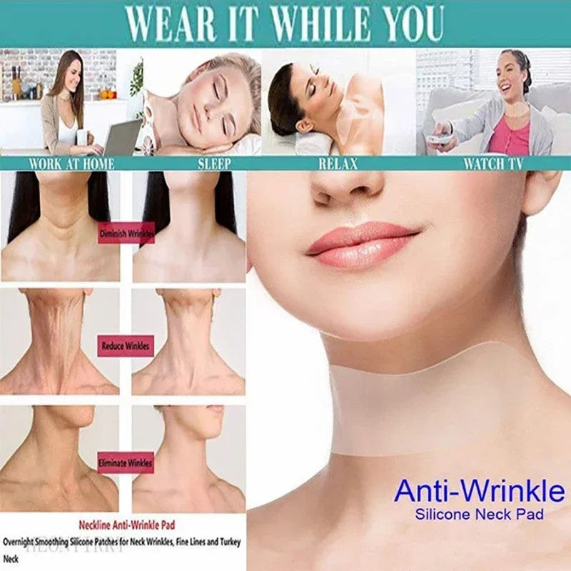 Silicone Forehead Stickers Reusable Anti Wrinkle Pad Facial Lifting Face Eyes Neck Pads Anti-aging Prevent Nasolabial Wrinkle