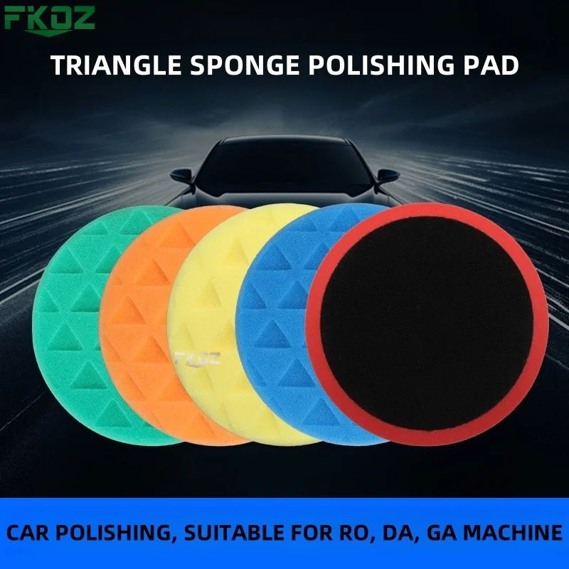 5/6 inch Triangle Car Polishing Pad Sponge Buffing Waxing Clean Polish Buffer Drill Wheel Polisher Removes Scratches Car Repair
