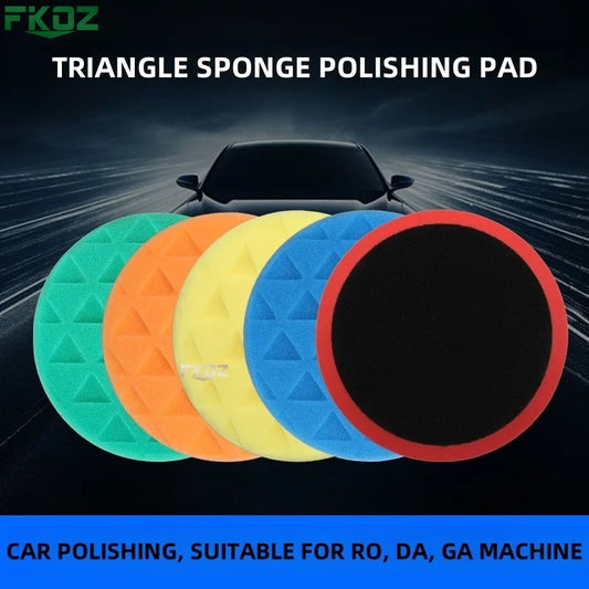 5/6 inch Triangle Car Polishing Pad Sponge Buffing Waxing Clean Polish Buffer Drill Wheel Polisher Removes Scratches Car Repair