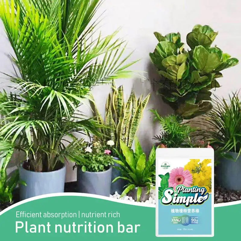 18pcs Plant Slow Release Nutrition Sticks Indoor Plant Fertilizer Bars Outdoor Plant Food Spikes Evergreen Fertilizer Sticks