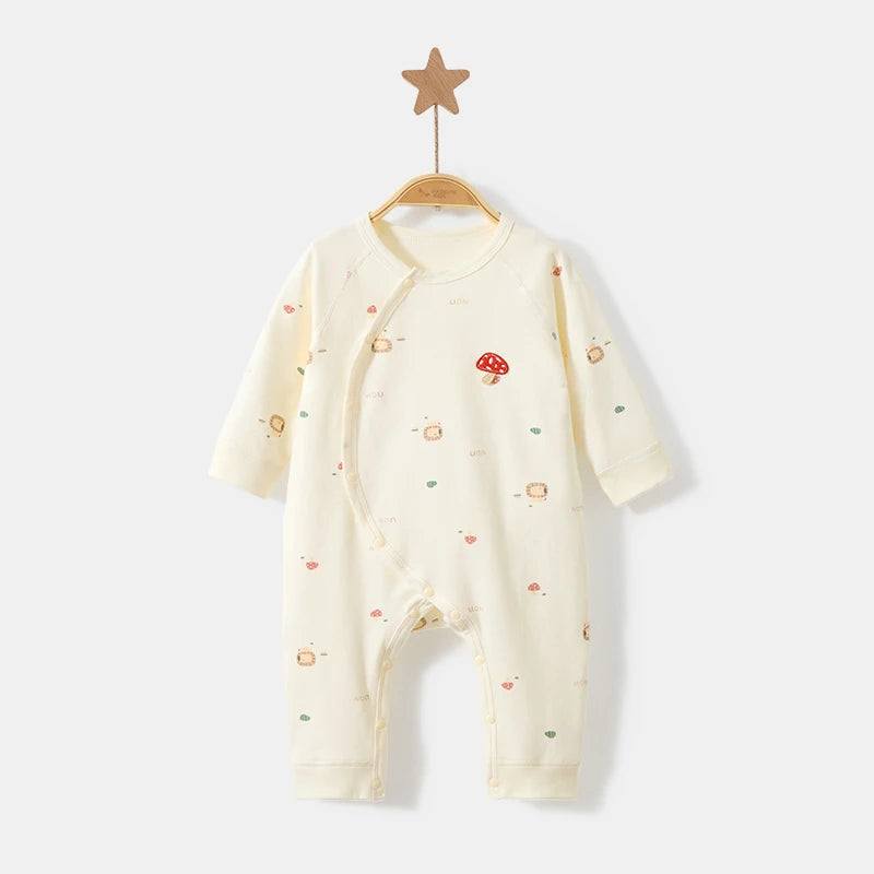 100% Cotton Baby Bodysuits | Soft Stretchy | Easy Snap Buttons | Unisex Newborn Infant Essentials for Spring & Fall (0-18M)