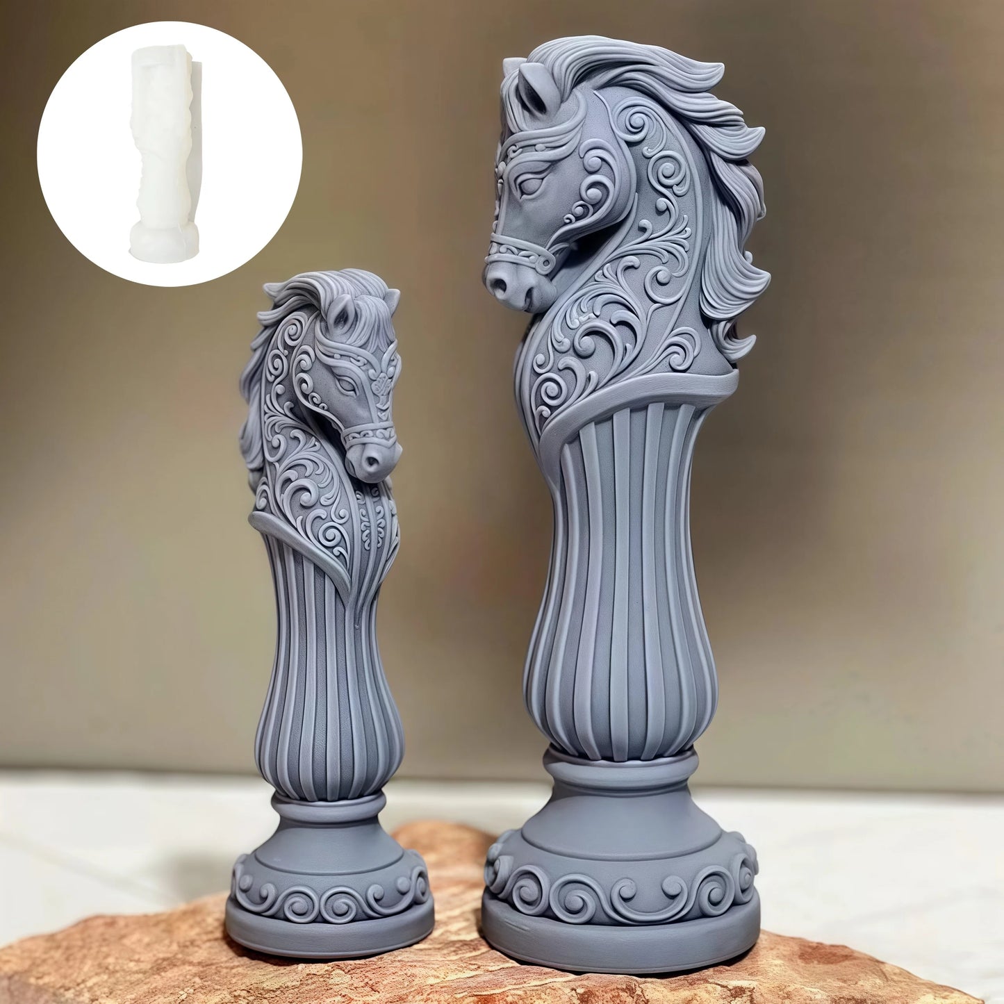 Horse statue shape Candle silicone mold Horse head sculpture Resin mold Horse head sculpture Concrete gypsum mould Craft molds