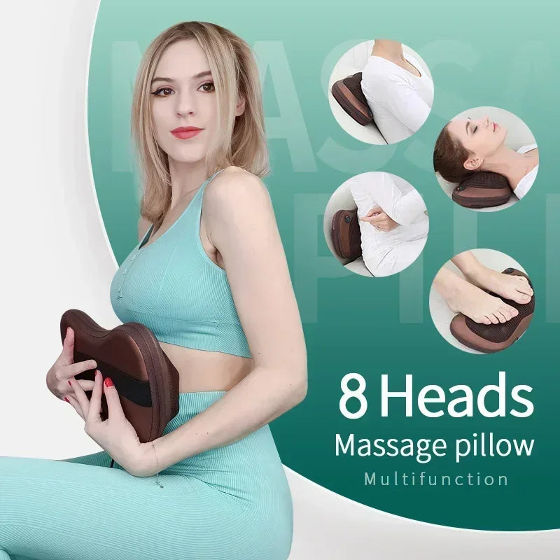 TINSOL Neck Massager Back Massage Pillow for Pain Relief Deep Tissue Massage Cervical Massage Pillow for Relaxation