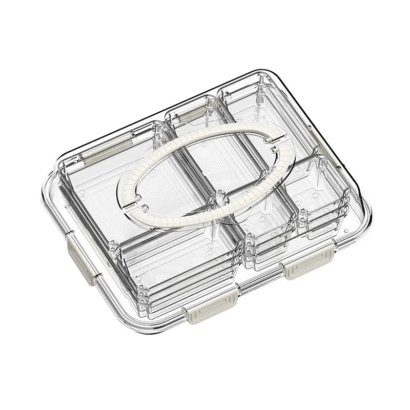 PET Transparent Storage Box Food Grade Cake Container Sealed Fruit Box Large Capacity Kitchen Outdoor Freshness Organizer