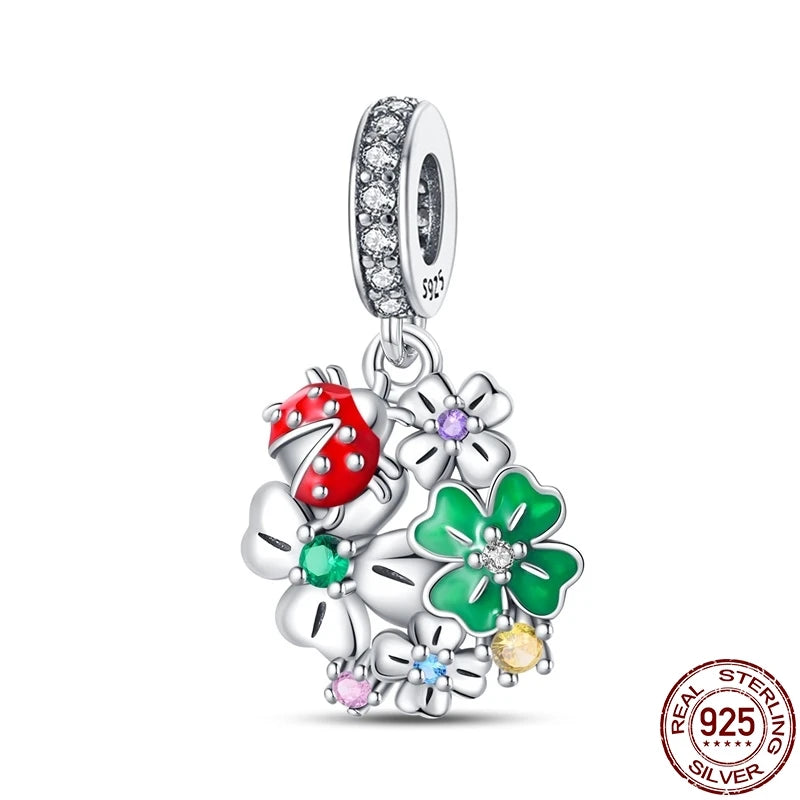 925 Sterling Silver Luminous Series Goodnight Bear Pendant Fit Original Pan Bracelet For Women Birthday Fine Jewelry Gift