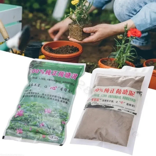 Aquatic Pond Soil Natural Lotus Mud With Nutrients Pond Potting Media For Aquatic Plants Great For Use In A Pond 200g