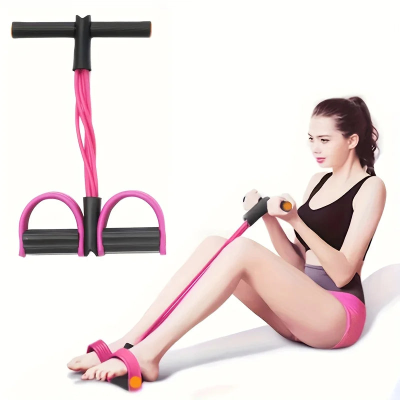 Six-Tube Tensioner Multi-Functional Household Fitness Yoga Abdominal Strengthening Resistance Band Tension Rope Sit-Up Assistive