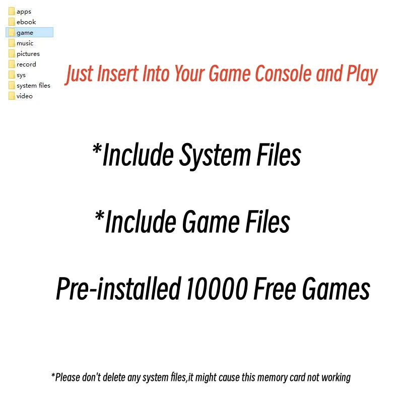 Game Card For X6 Game Console TF Memory Card 8GB/32GB With 10000 Free Games Retro Gaming