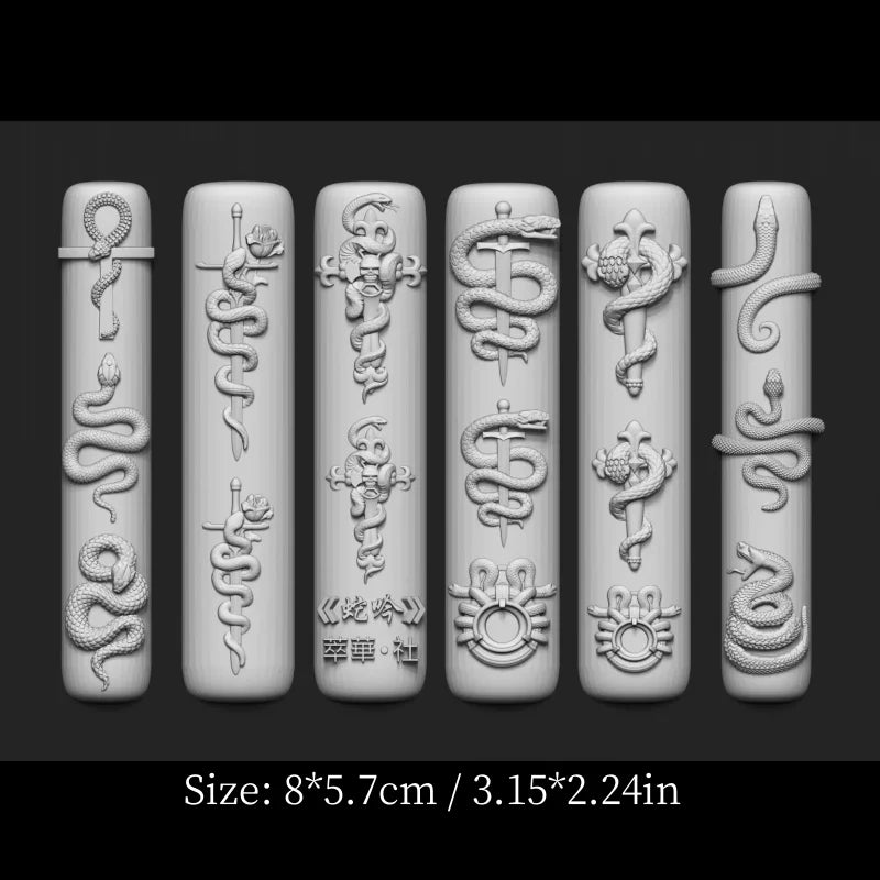 1 Pc Silicone Nail Mold Cyberpunk Little Doctor Toy Dark Snake Template Exquisite Three-Dimensional Decoration DIY Nail Mold