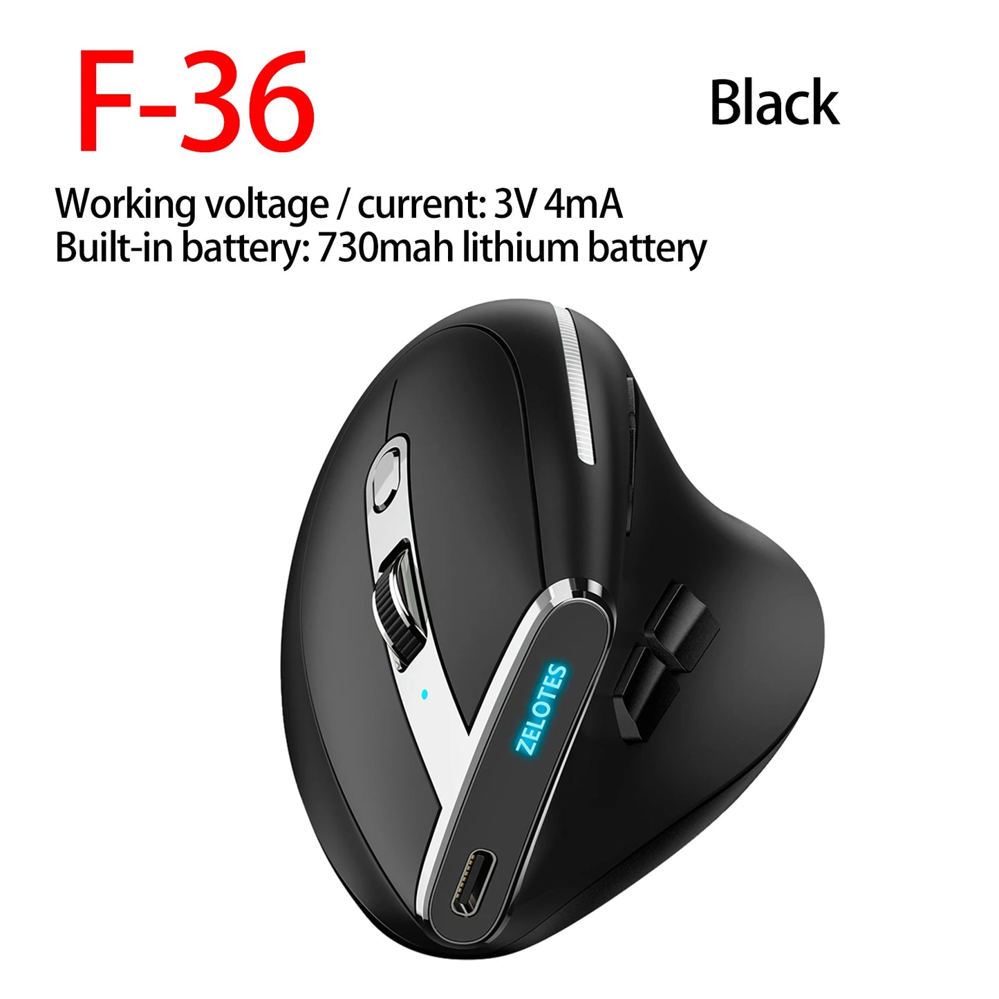 ZELOTES F-26C F35 F36 F17 Ergonomic Vertical Mouse 2.4G Wireless Gaming Mice USB Optical Mouse 3200DPI Gamer Mause For Laptop PC