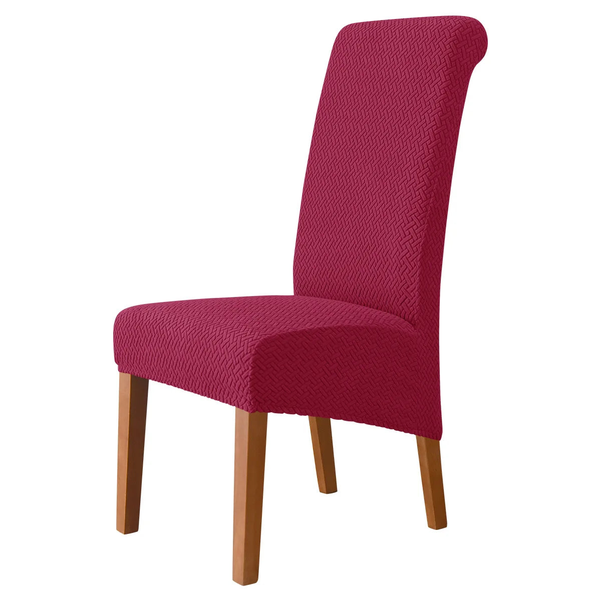 Jacquard Chair Cover Stretch XL Size Long Back Dining Chair Covers Seat Slipcovers For Wedding Dining Room Chairs For Kitchen