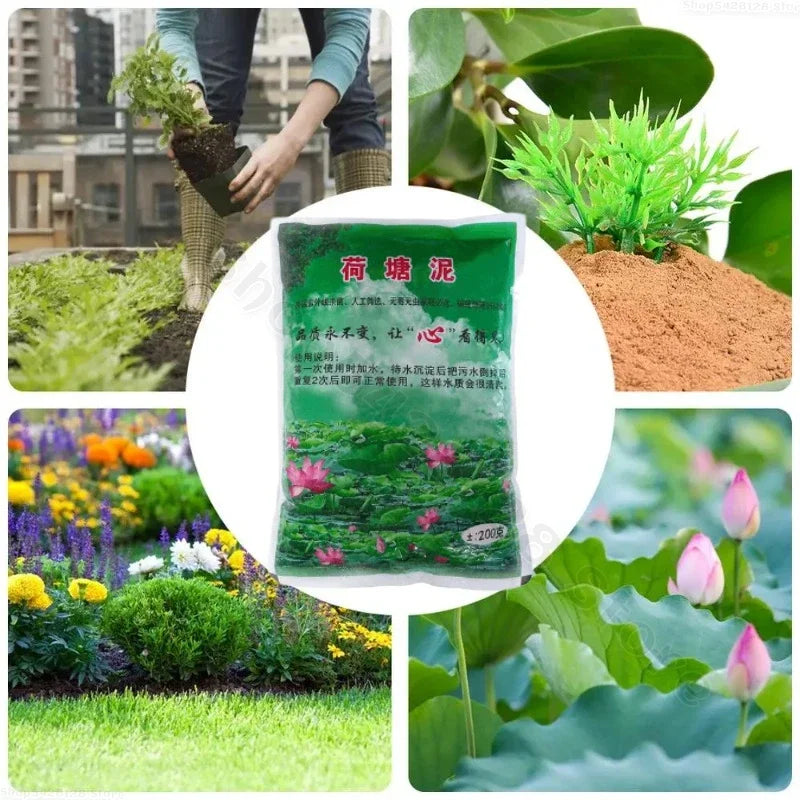 Aquatic Pond Soil Natural Lotus Mud With Nutrients Pond Potting Media For Aquatic Plants Great For Use In A Pond 200g