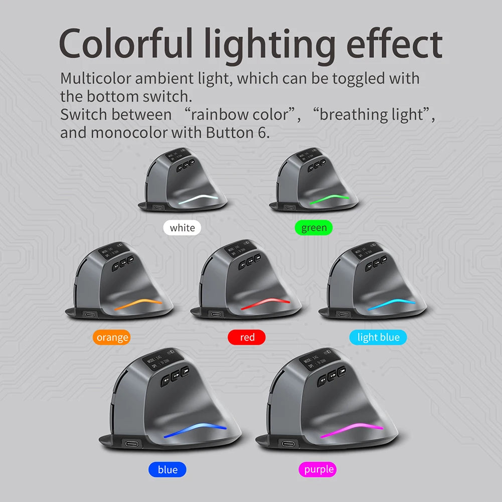 ZELOTES F-26C F35 F36 F17 Ergonomic Vertical Mouse 2.4G Wireless Gaming Mice USB Optical Mouse 3200DPI Gamer Mause For Laptop PC